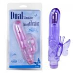 DUAL STIMULATOR BUTTERFLY VIBRATOR (PURPLE AND PINK)