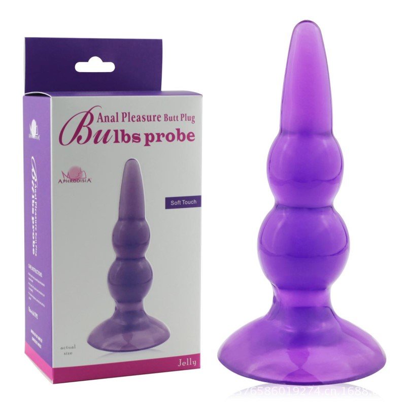 89003_2.jpg ANAL PLEASURE BUTT PLUG BULBS PROBE (PURPLE AND PINK) - Imagen 1