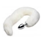 Extra Long Arctic Mink Tail Metal Anal Plug - Imagen 3