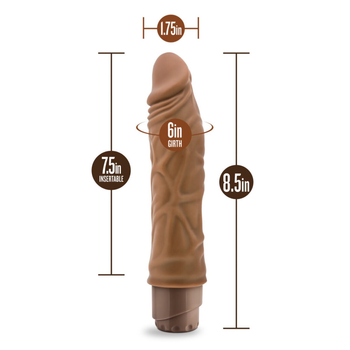 VIBRADOR REALISTA DR.SKIN #10 MOCHA - Imagen 4