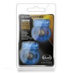 Stay Hard - Cock Ring - 2 pack - Blue (Anillo sin vibrador) - Imagen 3