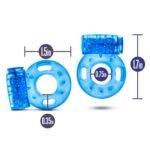 Stay Hard - Cock Ring - 2 pack - Blue (Anillo sin vibrador) - Imagen 2