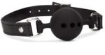 NOIR-BREATHABLE SILICONA BALL GAG-BLACK - Imagen 2