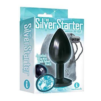 IC2614-2.jpg THE 9 BEJEWLED STAINLESS PLUG AQUA - Imagen 1