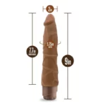 VIBRADOR DR.SKIN COCK VIBE #1 9" Mocha - Imagen 2