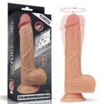 21.5CM Dual layered Silicone Rotating Nature Cock