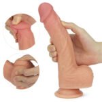 21.5CM Dual layered Silicone Rotating Nature Cock - Imagen 2
