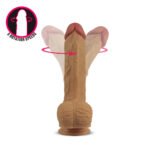 21.5CM Dual layered Silicone Rotating Nature Cock - Imagen 4