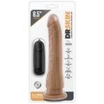 DR.SKIN-8.5 IBRATING REALISTIC COCK WITH SUCTION CUP-MOCHA