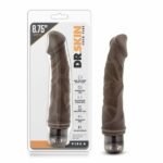 VIBRADOR DR.SKIN VIBE 6 – 21.5CM –CHOCOLATE