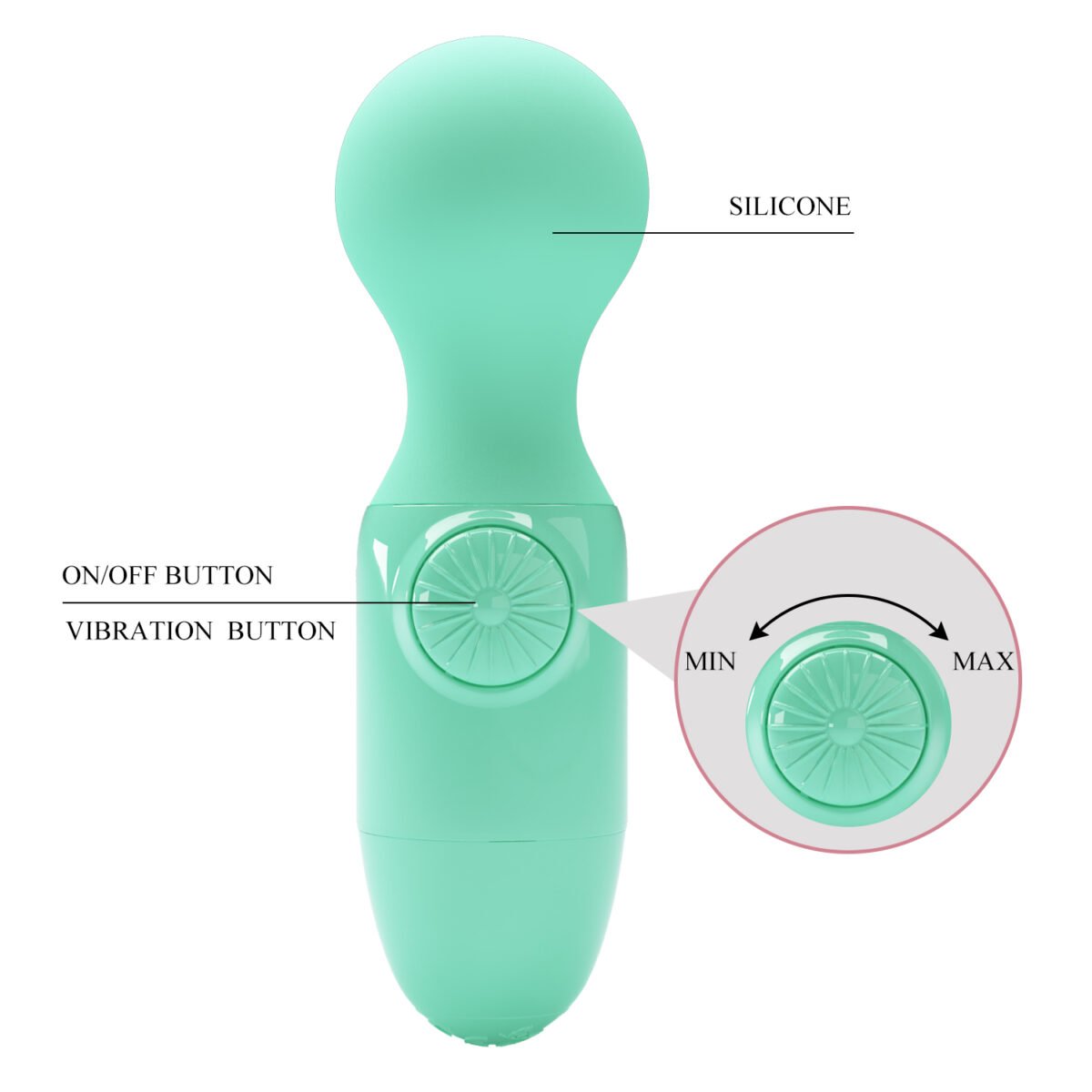 VIBRADOR VARITA MINI STICK CIAN - Imagen 5