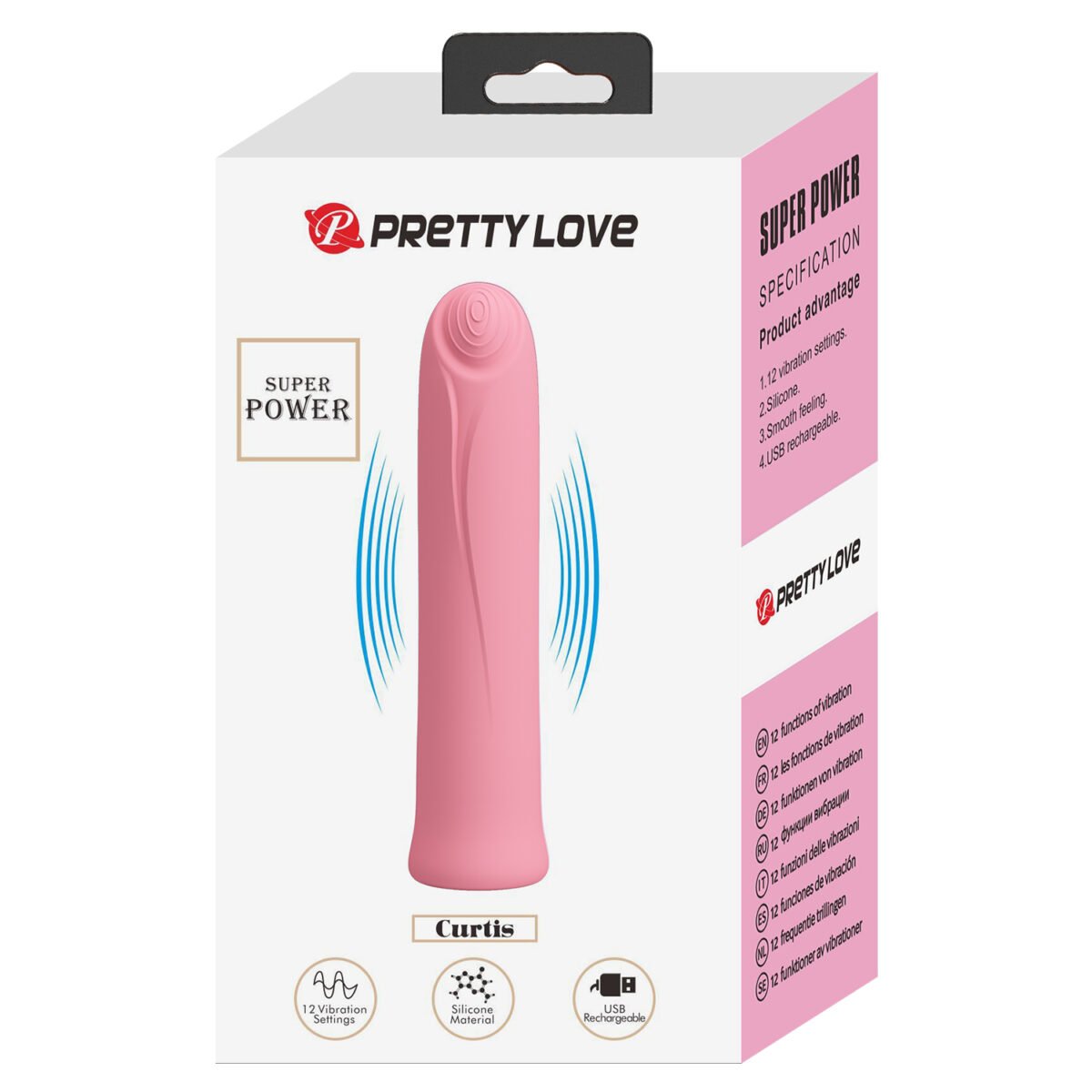 BALA VIBRADOR RECARGABLE CURTIS ROSA - Imagen 8